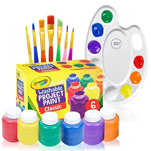 Washable Kids Paint Set with Brushes & Palette