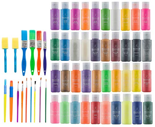 Kids Tempera Paint Set with Brushes